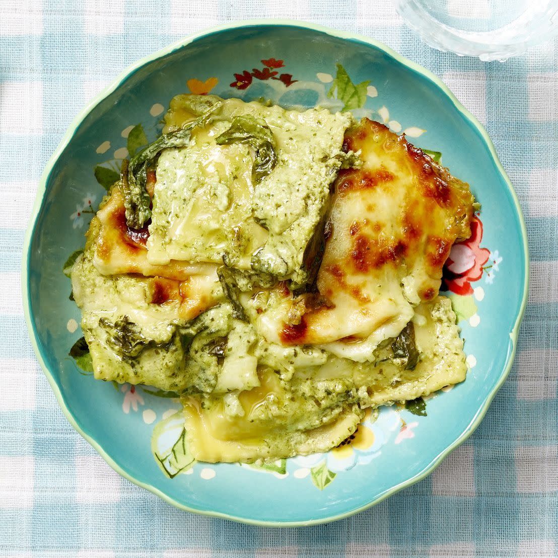 recipes with pesto baked spinach ravioli