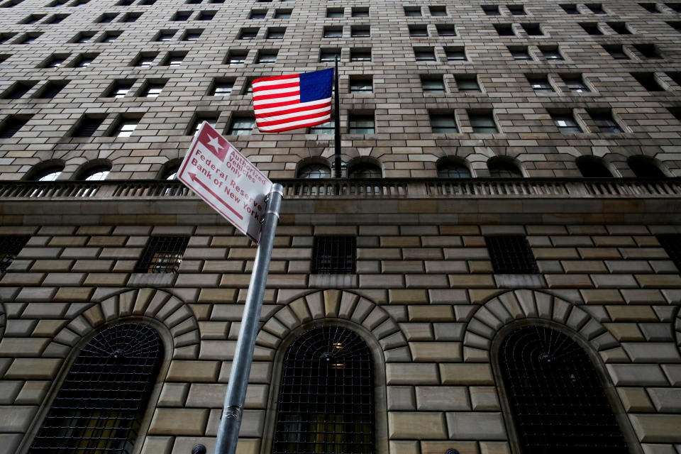 The Federal Reserve Bank of New York building is seen in the Manhattan borough of New York, U.S., December 16, 2017. REUTERS/Eduardo Munoz