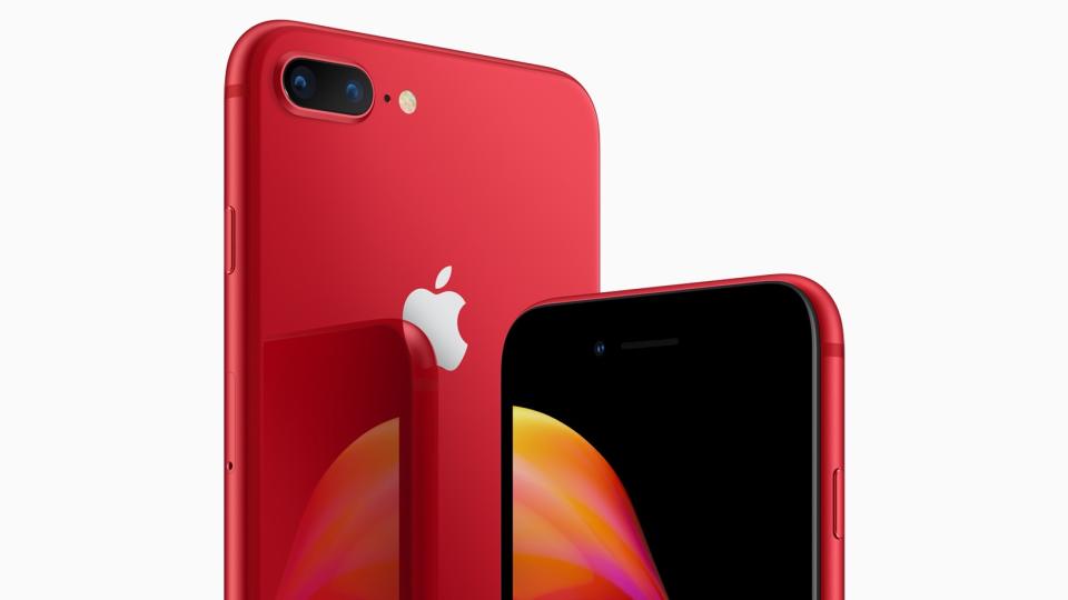 iPhone 8 in red