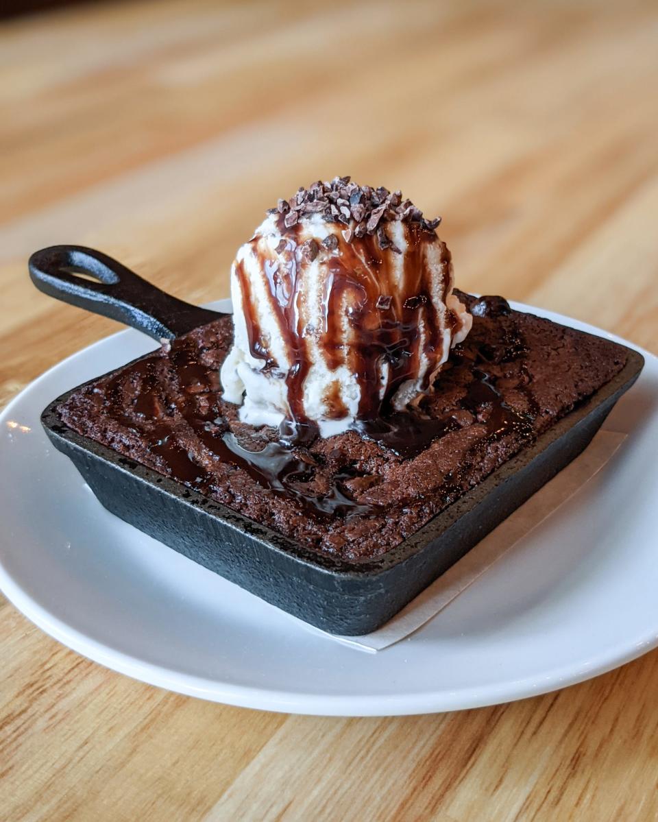 Nutella brownie at 9th Street Bistro in Noblesville, which opened for dine-in service in September 2021.