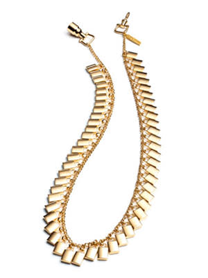 9. Eddie Borgo Small Padlock Spray necklace in 18k rose gold plate, $415