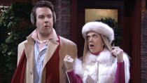 <p> Only some of Kristen Wiig’s recurring <em>SNL</em> characters have catchphrases, such as her half of the ignorant and infantile couple she portrayed alongside Jason Sudeikis in several episodes. Nearly each of their segments ended with Wiig’s character declaring that the person they just drove mad resembled a hare. </p>