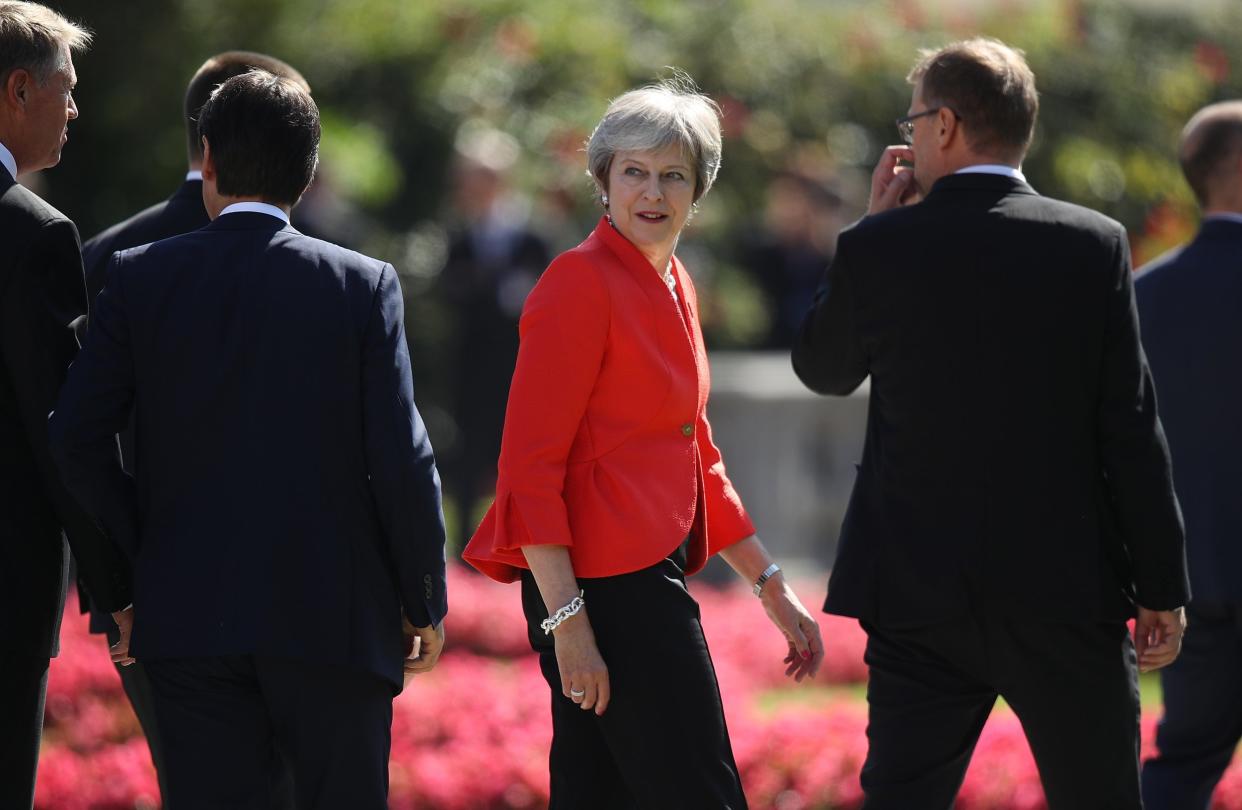 Under pressure on Brexit: Theresa May: Getty Images