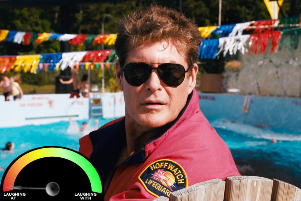 <b>David Hasselhoff </b><br>“<a href="http://movies.yahoo.com/movie/piranha-3dd/v" data-ylk="slk:Piranha 3DD;elm:context_link;itc:0;sec:content-canvas" class="link ">Piranha 3DD</a>” (2012)<br>Even though The Hoff’s tongue is planted firmly in his cheek for this film, and he’s definitely laughing at himself, the fact remains: The Hoff is just joining me while I’m laughing at him. However, I’m 100% thankful to him for making me laugh so Hoffing hard.