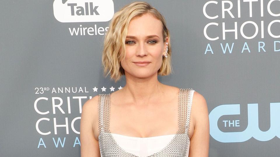 Diane Kruger with a textured blunt bob