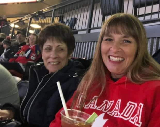 Paulette LeBlanc took in a Wildcats game with her mother, Félice Cormier, during one of her pre-COVID visits to New Brunswick. 