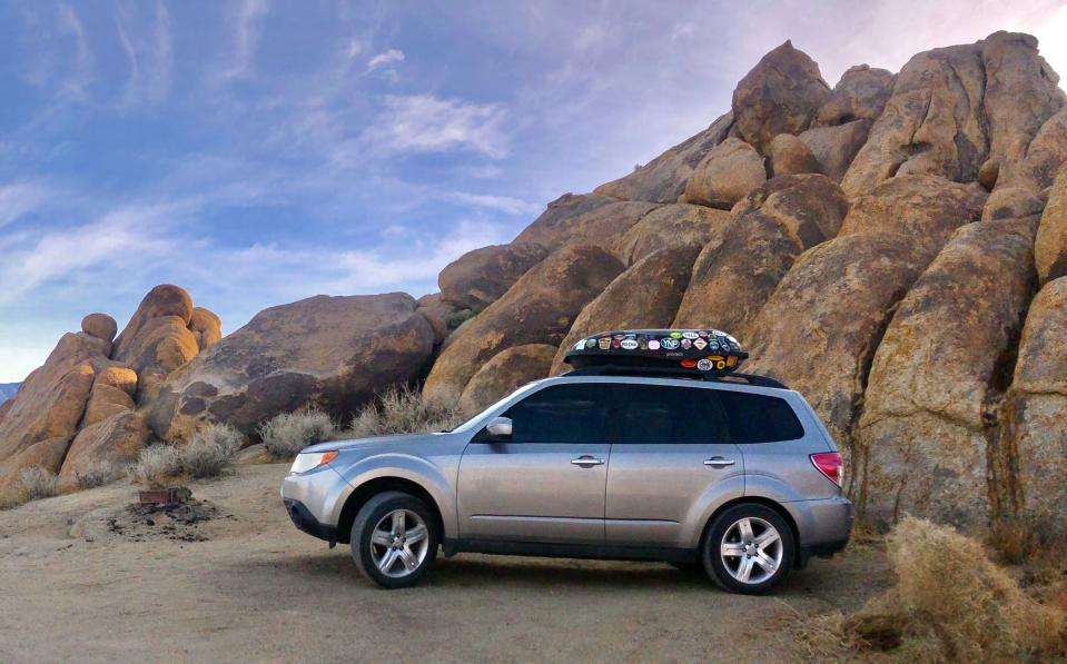 car parked in national park