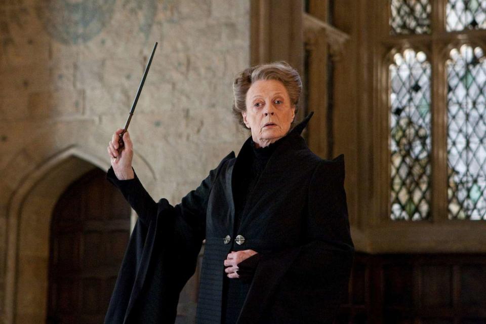 <p>In 2001, Smith began her tenure as Professor McGonagall in the <em>Harry Potter</em> films, and continued to play the role throughout the franchise's eight installments. </p>