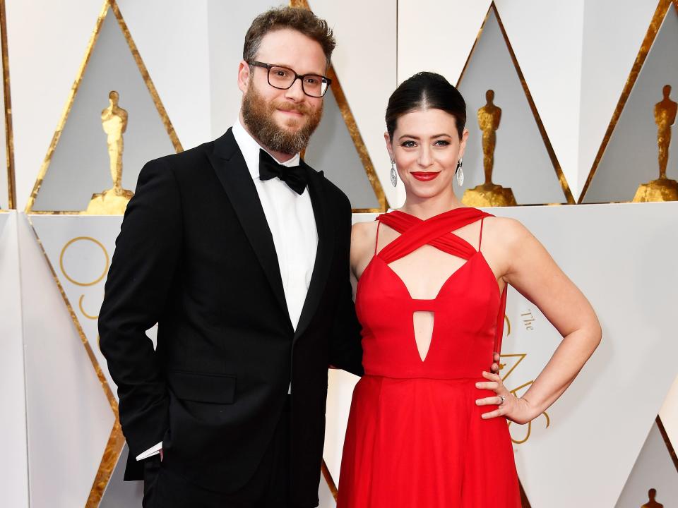 Seth Rogen  and Lauren Miller Oscars 2017 Sausage party