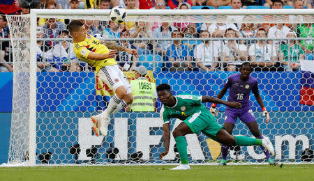 Soccer Football - World Cup - Group H - Senegal vs Colombia - Samara Arena, Samara, Russia - June 28, 2018 Colombia's Mateus Uribe in action REUTERS/Carlos Garcia Rawlins