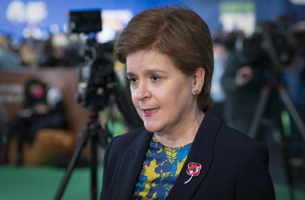 Nicola Sturgeon took part in more than 100 events at Cop26 (Jane Barlow/PA) (PA Wire)