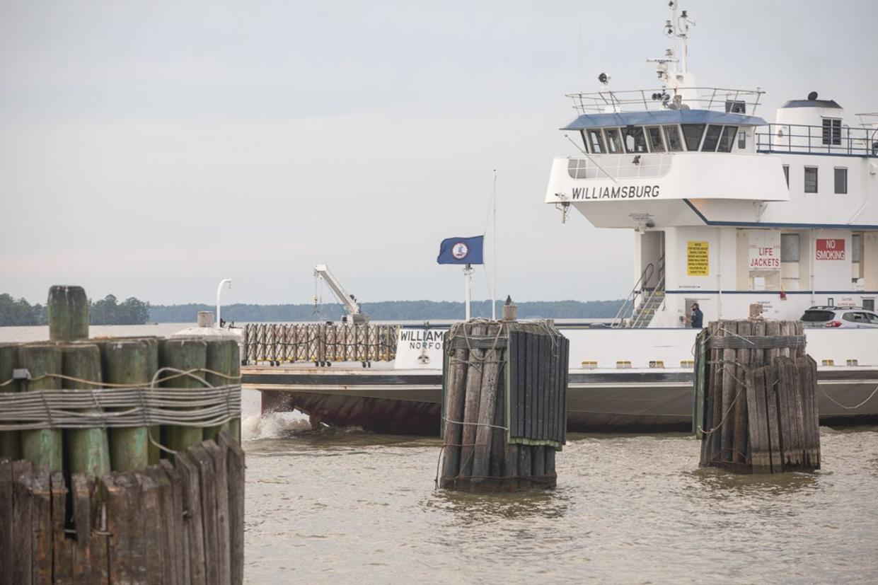 The 'Williamsburg,' shown in this photo leaving one of its landings on the James River, is part of the Jamestown-Scotland Ferry service that shuttles vehicles between James City and Surry counties.