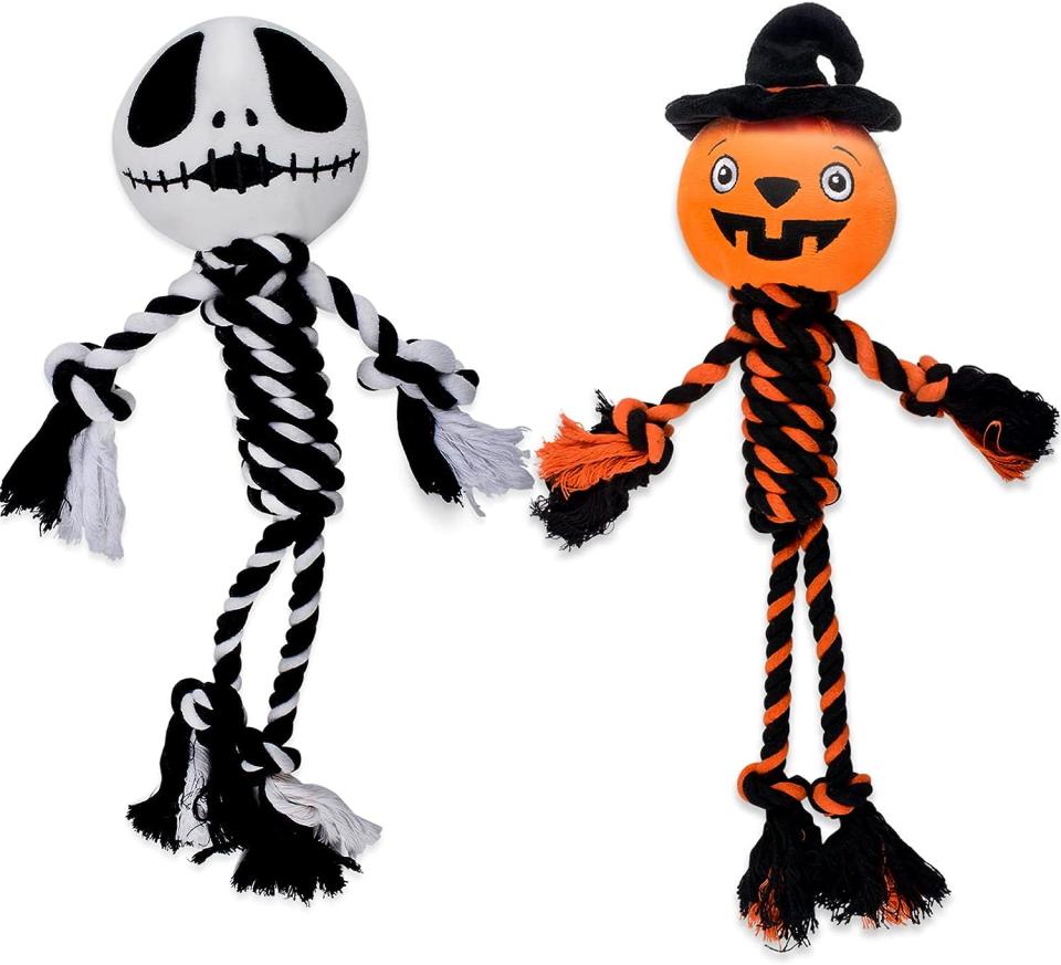 Fasezoomit Dog Toys Halloween Pumpkin & Jack Skellington