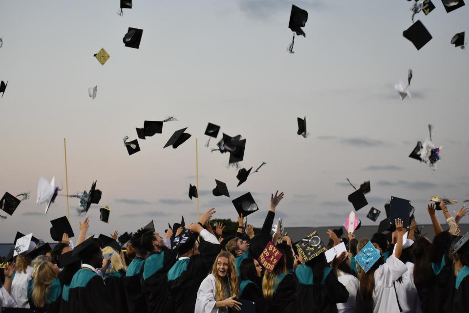 High school graduation in Palm Bay, Fla., in 2019.