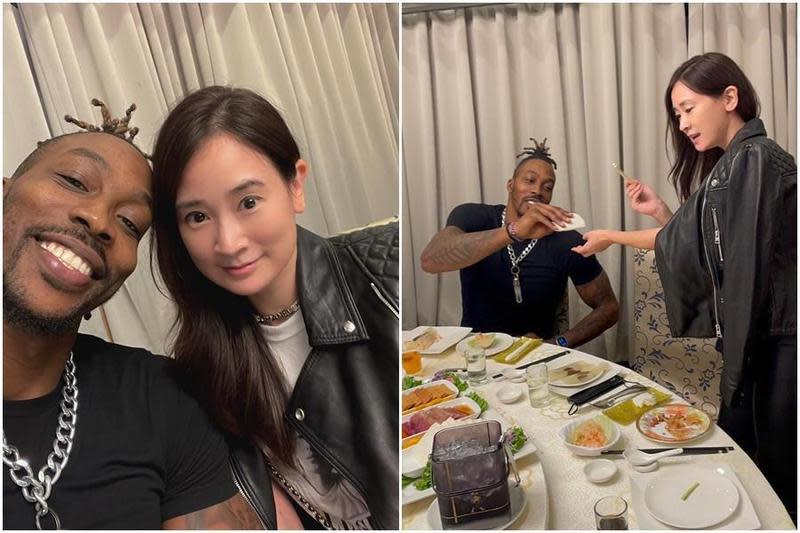 名媛李晶晶昨（21日）在臉書曬出和魔獸同桌聚餐的影和片照片。（翻攝自Crystal Lee 李晶晶臉書）