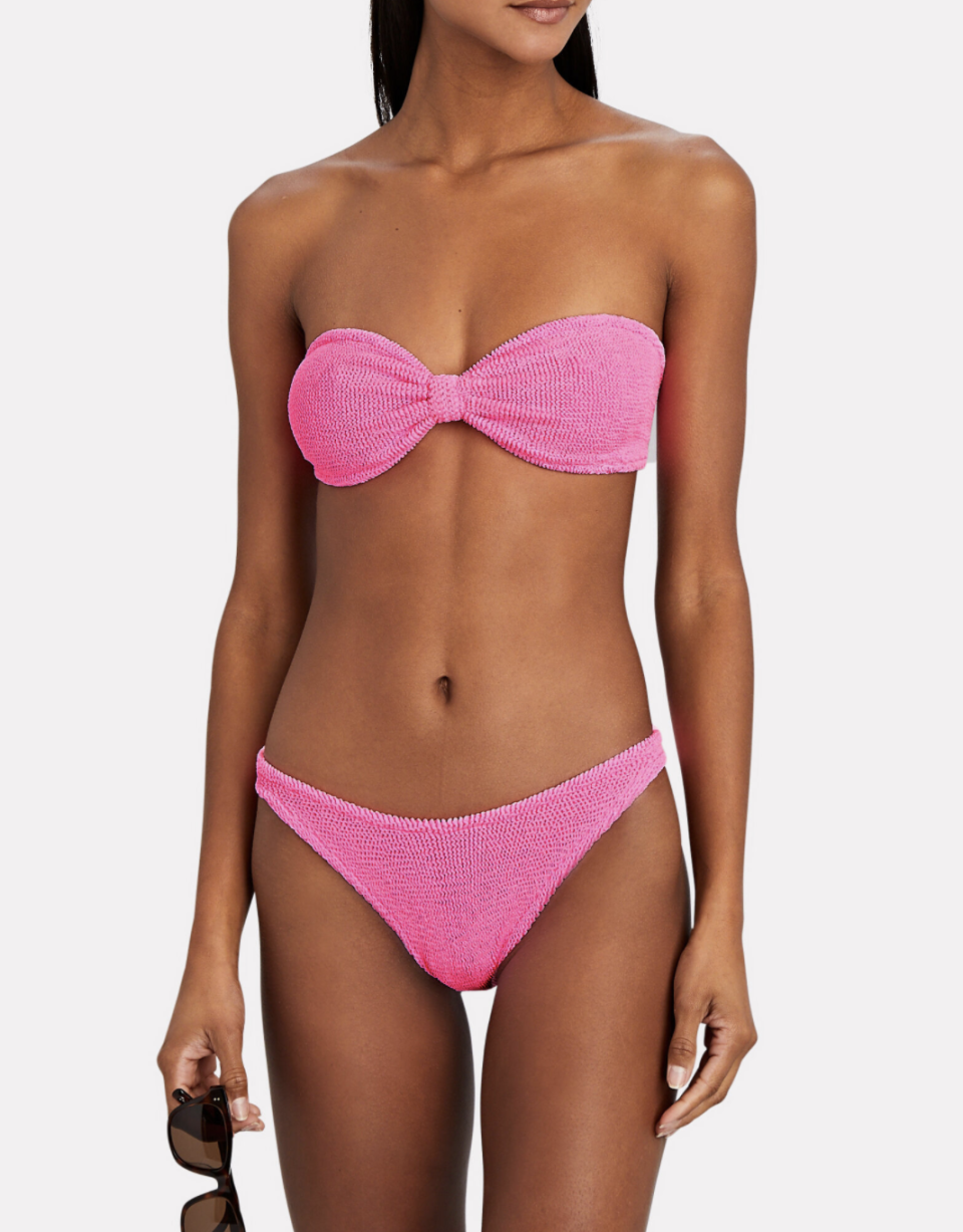 Hunza G Jean Knotted Bandeau Bikini Set - Intermix. 