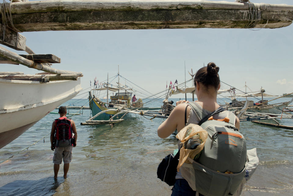 Hannah at the dock before embarking on the four day voyage, May 7, 2016.