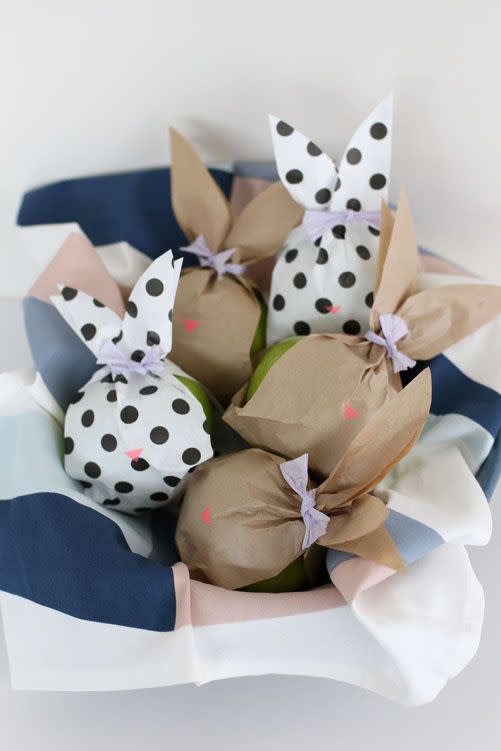 Paper Bunny Fruit Bags