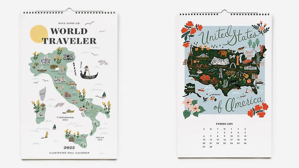 The best gifts for travelers: Rifle Paper Co. Wall Calendar