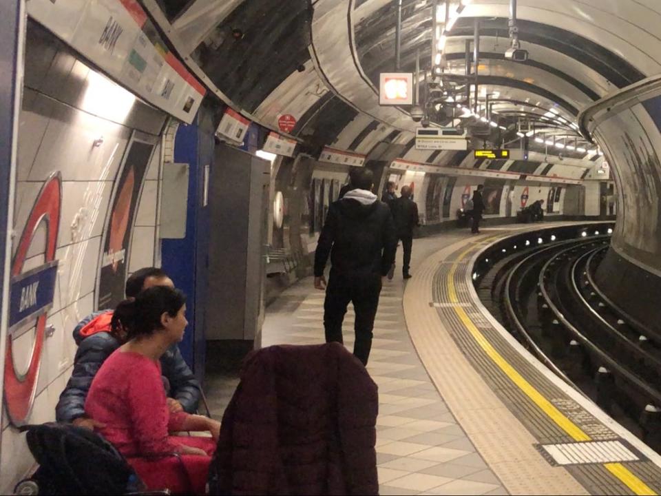 Missed connection: Bank’s Central Line platform (Simon Calder)