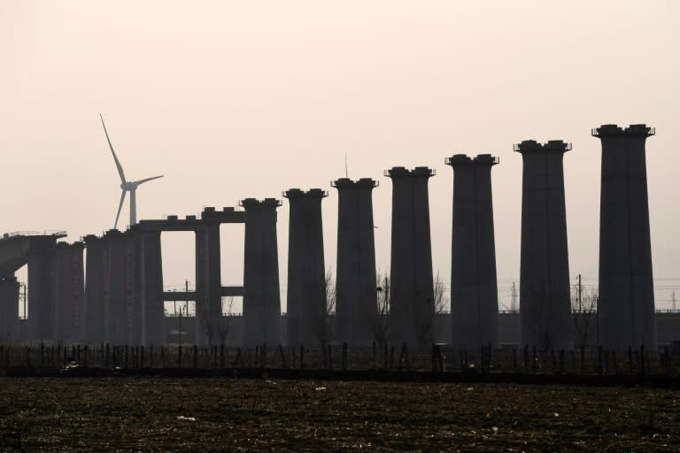 A high-speed rail line from Beijing to Chongli is under construction ahead of the Winter Games