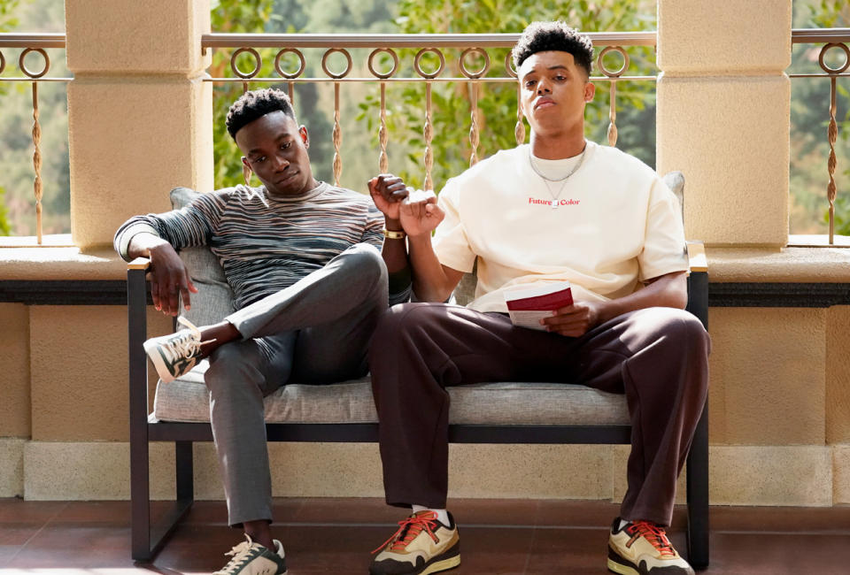 Olly Sholotan and Jabari Banks in 'Bel-Air' Season 3