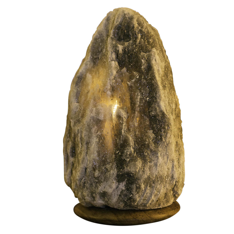 Unlike your typical pink salt lamp, this one adds a touch of uniqueness with its grey accents. Shop it <a href="https://www.ahalife.com/product/149000016860/rare-grey-fair-trade-himalayan-salt-lamp" target="_blank">here</a>.