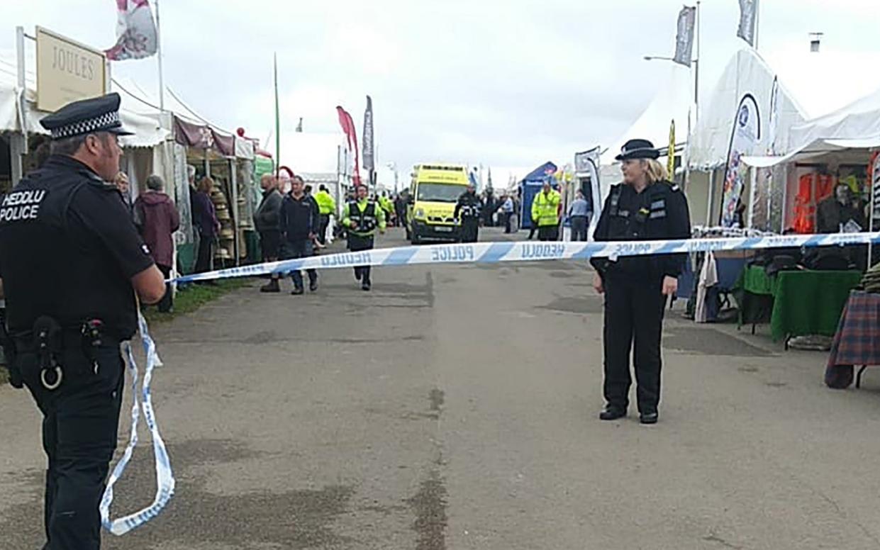 Police attend the incident in Withybush - WALES NEWS SERVICE