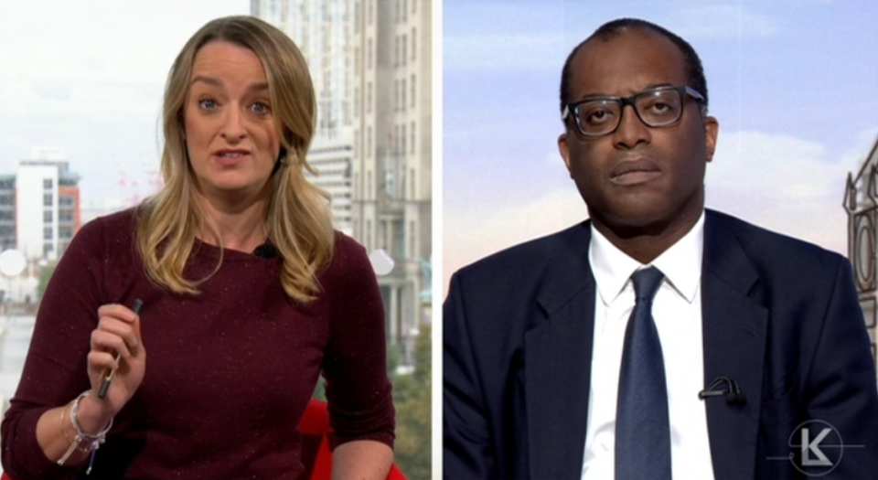 Kwasi Kwarteng told Laura Kuenssberg: &#39;Obviously you can&#x002019;t borrow forever.&#39; (BBC)