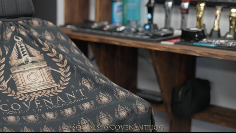 “When you walk in, we don’t look like any other barbershop. My stations are all custom built and handmade,” said Benton Caster. “From my stations to the floor to the Ark of the Covenant in my logo, we are unapologetically set up the way we are.”