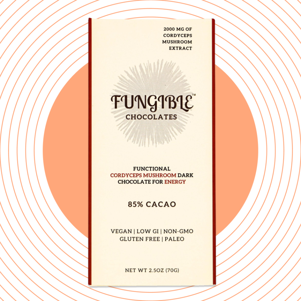 <p><a href="https://www.fungiblechocolates.com/products/lions-mane-mushroom-dark-chocolate-85" rel="nofollow noopener" target="_blank" data-ylk="slk:Shop Now;elm:context_link;itc:0;sec:content-canvas" class="link ">Shop Now</a></p><p>Functional Lion's Mane Mushroom Dark Chocolate for Focus</p><p>fungiblechocolates.com</p><p>$7.99</p><span class="copyright">Hearst Owned</span>