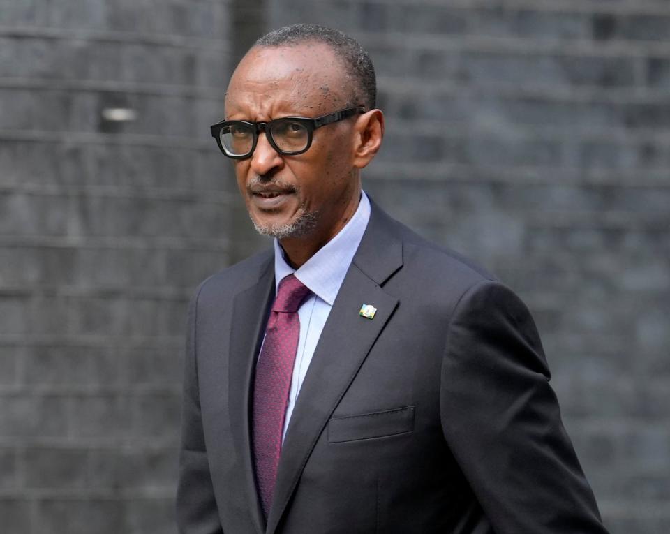 Kagame said Sunak’s struggles to get legislation passed is not Rwanda’s problem (AP)