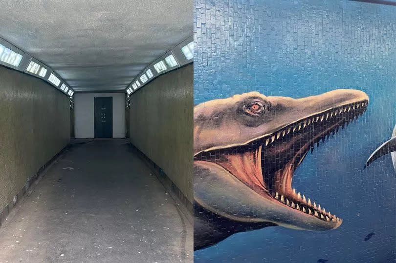 The inside tunnel mural was completely wiped