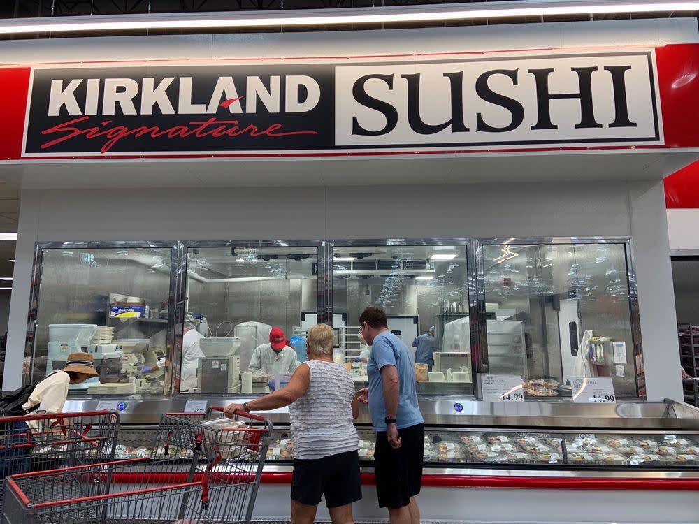 the sushi counter at costco