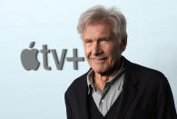 Harrison Ford, a cast member in "Shrinking," poses at the premiere of the Apple TV+ series, Thursday, Jan. 26, 2023, at the Directors Guild of America in Los Angeles. (AP Photo/Chris Pizzello)