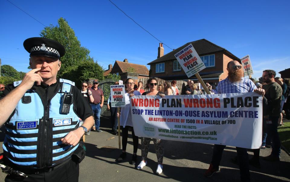 Linton-on-Ouse migrant camp protests - Martin Pope/Getty Images