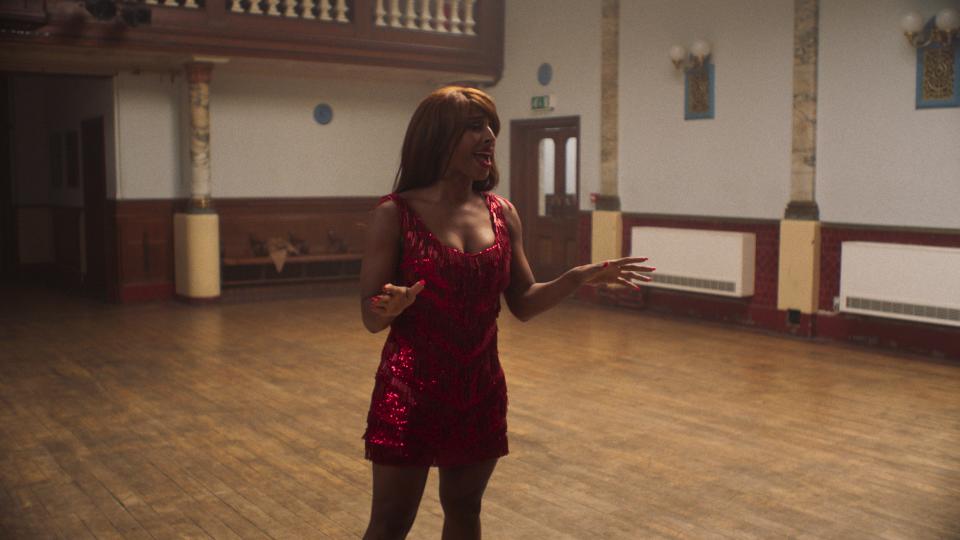 pretty red dress