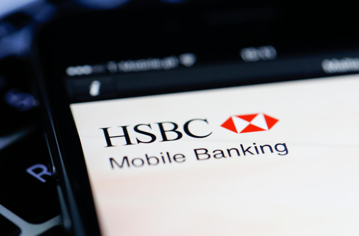 The smartphone app for HSBC banking is seen on 1 March, 2017, in Bydgoszcz, Poland. Earlier HSBC aknowledged it has been having issues with its online banking system and users have not been able to log on. (Photo by Jaap Arriens/NurPhoto via Getty Images)