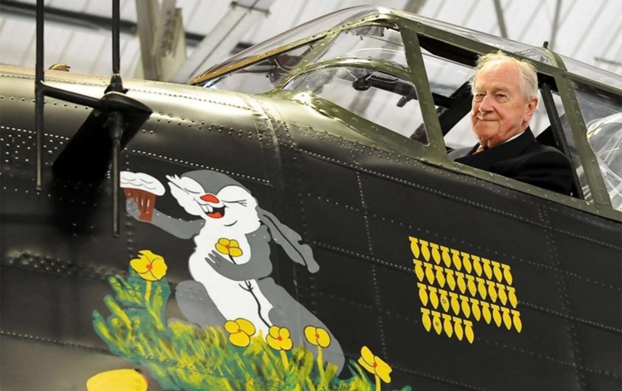 Bell in the Battle of Britain Memorial Flight Lancaster named after his wartime Lancaster