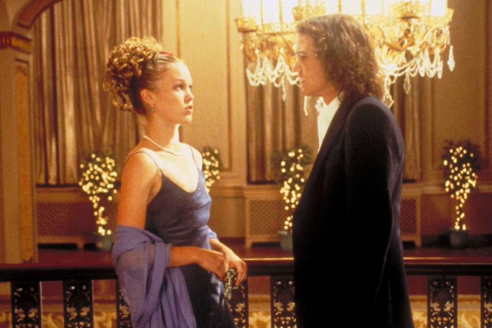 <p>Everett</p> 10 THINGS I HATE ABOUT YOU, from left: Julia Stiles, Heath Ledger, 1999, 