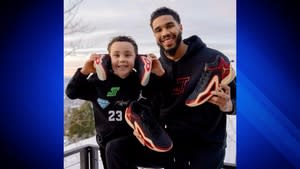 Jayson Tatum officially shows off his first signature shoe, the Jordan Tatum  1