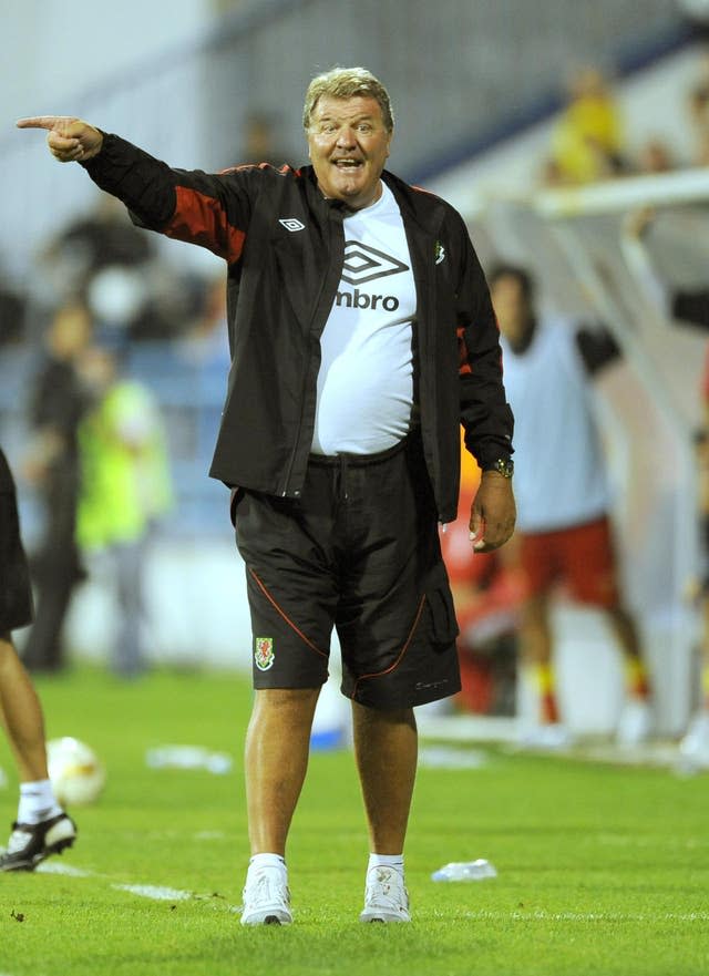Wales manager John Toshack during the Euro 2012 qualifier  Podgorica