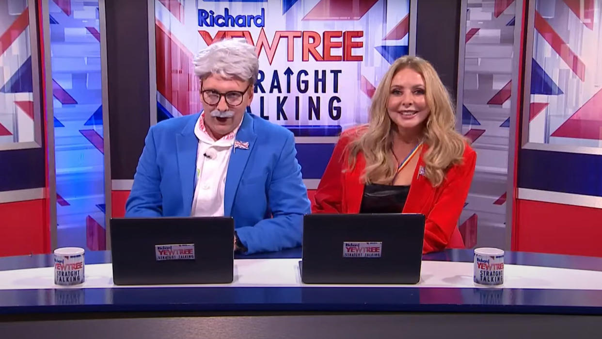 Carol Vorderman had an encounter with Richard Yewtree on Late Night Lycett. (Channel 4)