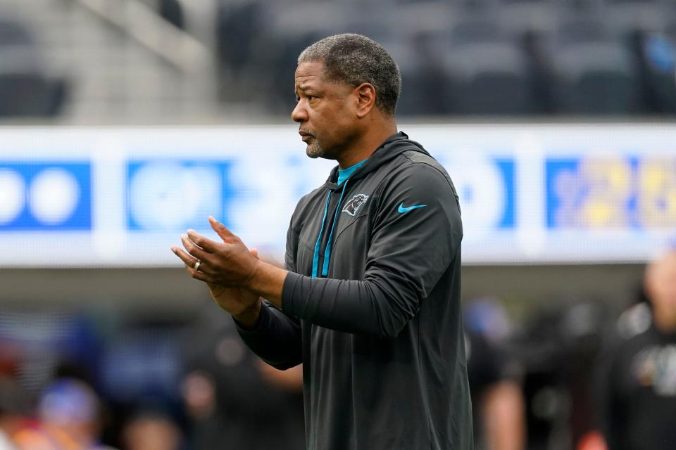 Steve Wilks, 53, is the head coach of the Carolina Panthers, whose coaching staff features the youngest coach in the NFL, 23-year-old offensive assistant Garret McGuire. They also lowered their average when they fired defensive line coach Paul Pasqualoni, 73.