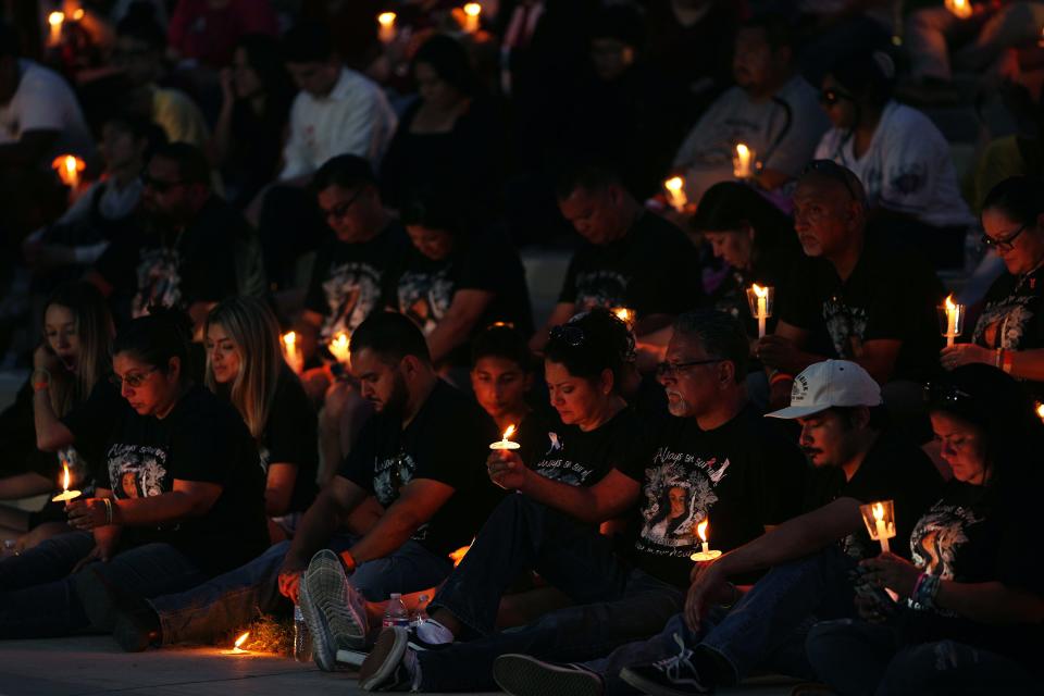 A candlelight vigil in Uvalde on May 24 marked the anniversary of the mass shooting that left two teachers and 19 children dead.