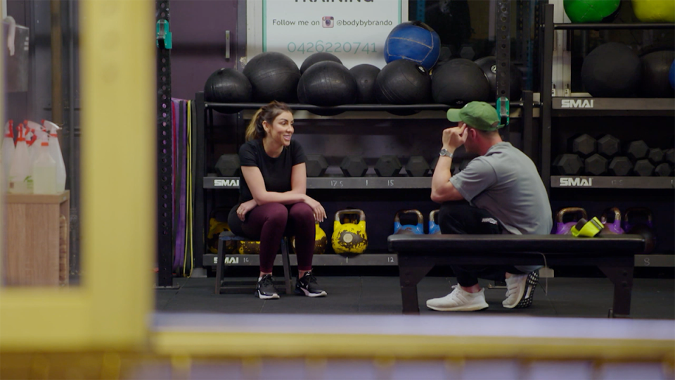 MAFS' Daniel and Carolina at the gym.