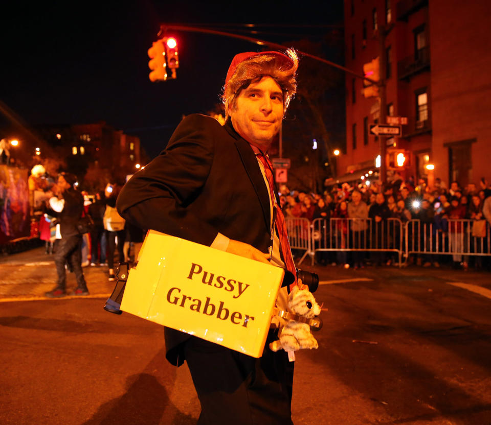 Trump wigs and Hillary masks: Political satire was on parade at Halloween in NYC