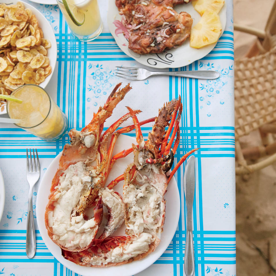 <p>Life at Villa Maguana includes the nice perk of strolling up the beach to a smattering of small, very good waterfront restaurants. At Victor's on Playa Maguana, fresh lobster and plantains are done up just right, for very low prices.</p>