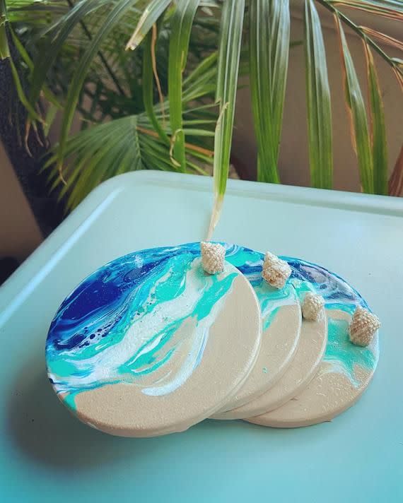 Beach Wave Coasters