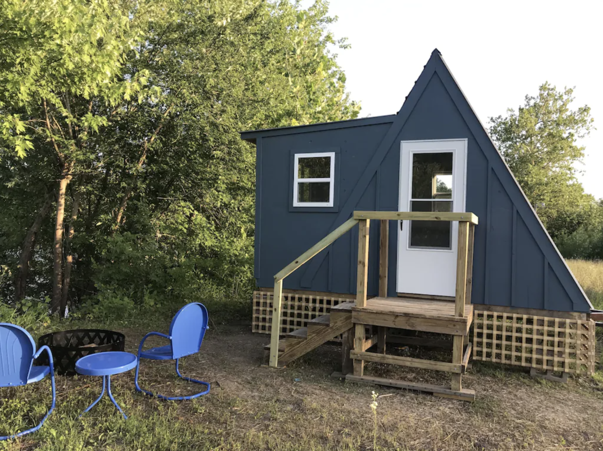 Tiny Off-Grid A-Frame Cottage